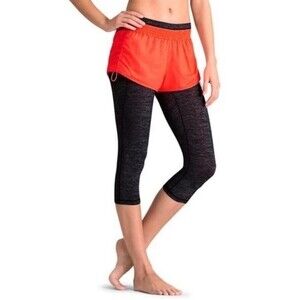 Athleta Go Getter Knicker Shorts Over Capri Leggings - Size Small